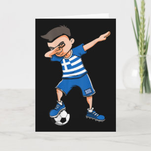 Dabbing Fußball Junge Griechenland Trikot Griechis Karte