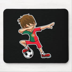 Dabbing Fußball Junge Portugal Trikot Portugiesisc Mousepad