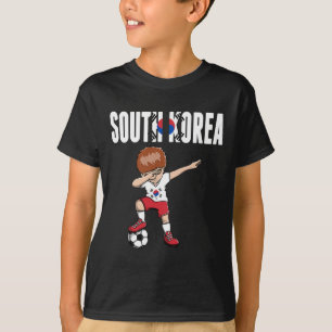Dabbing Fußball Junge Südkorea Fußball Fan Jersey T-Shirt