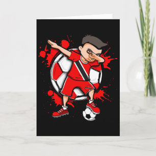 Dabbing Fußball Junge Trinidad und Togo Fußball Fa Karte