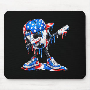 Dabbing Fußball tropfende Eiscreme Amerikanische F Mousepad