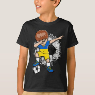 Dabbing Fußballjunge - Ukraine Trikot Ukrainischer T-Shirt