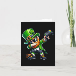 Dabbing Gamer Leprechaun Dab Tanz St Pattys St. Pa Karte