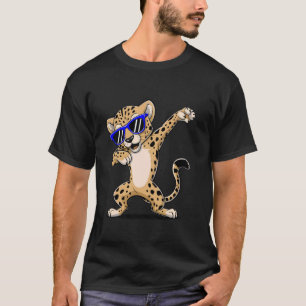 Dabbing Gepard trägt Brille Süßer Lustiger Gepard T-Shirt