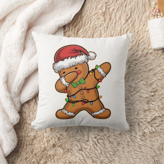 Dabbing Gingerbread Baum Weihnachten Kissen (Decke)