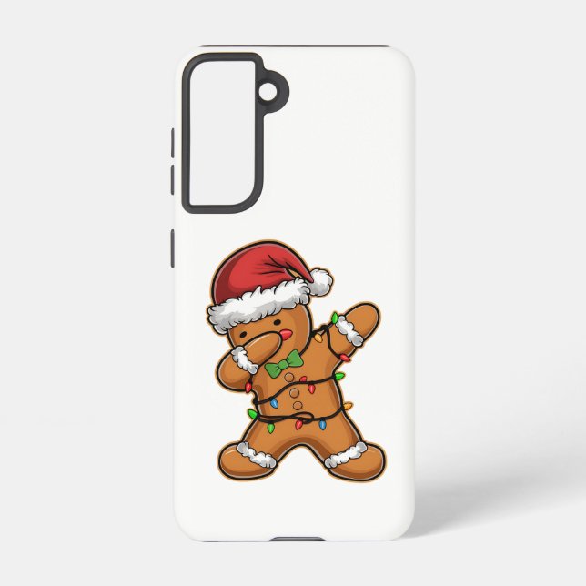 Dabbing Gingerbread Baum Weihnachten Samsung Galaxy Hülle (Rückseite)