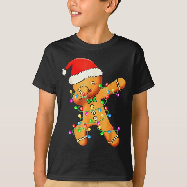 Dabbing Gingerbread Christmas  T-Shirt (Vorderseite)