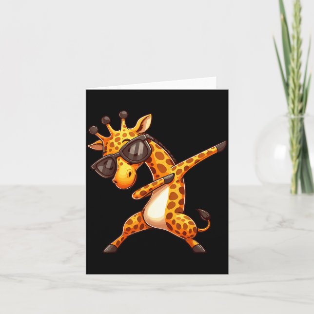 Dabbing Giraffe  Karte (Vorderseite)