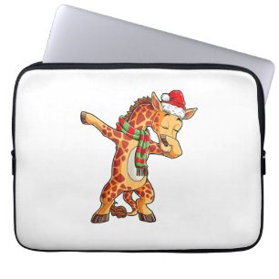 Dabbing Giraffe Santa T Shirt Weihnachtskids Jungs Laptopschutzhülle