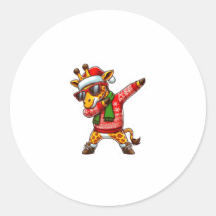 Dabbing Giraffe Sonnenbrille Giraffe Animal Dance Runder Aufkleber