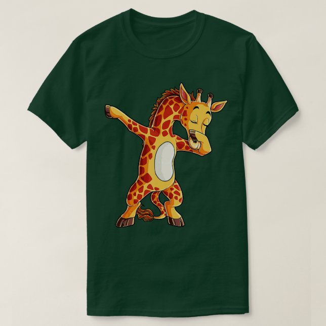 Dabbing Giraffe T Giraffen Funny Dab Dance s Giraf T-Shirt (Design vorne)