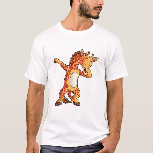 Dabbing Giraffe T Shirt Giraffen Funny Dab Dance T (Vorderseite)