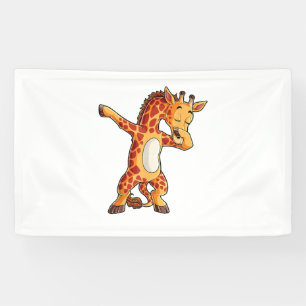 Dabbing Giraffe T Shirt Giraffen Funny Dab Dance T Banner