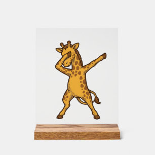 Dabbing-Giraffe Vintage-Stich-T-Shirt-Design_1 Acrylschild