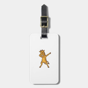 Dabbing-Giraffe Vintage-Stich-T-Shirt-Design_1 Gepäckanhänger