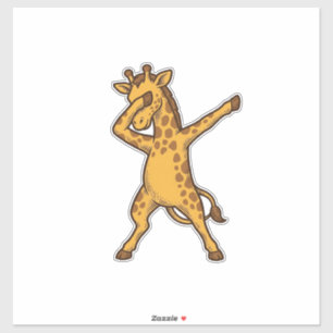 Dabbing-Giraffe Vintage-T-Shirt-Design_1 Aufkleber
