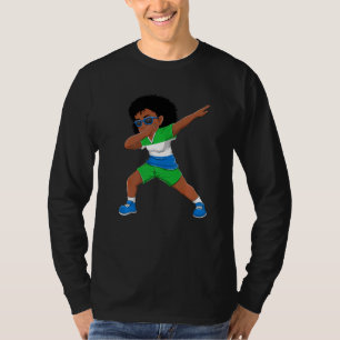 Dabbing Girl Sierra Leone Flag Kinder in Sierra Le T-Shirt