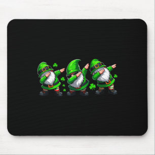 Dabbing Gnome St. Patrick's Day Irischer Jig Feier Mousepad