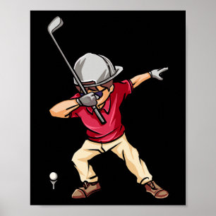 Dabbing Golfspieler Golfer Golfen Lustige Kinder J Poster