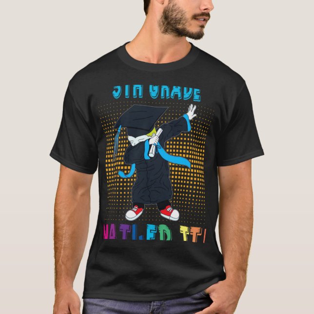 Dabbing Graduation Boy 5TH GRADE Nailed It T-Shirt (Vorderseite)