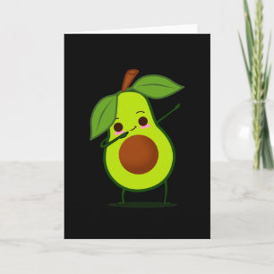 Dabbing Green Avocado Dab Funny Dancing Frucht Karte