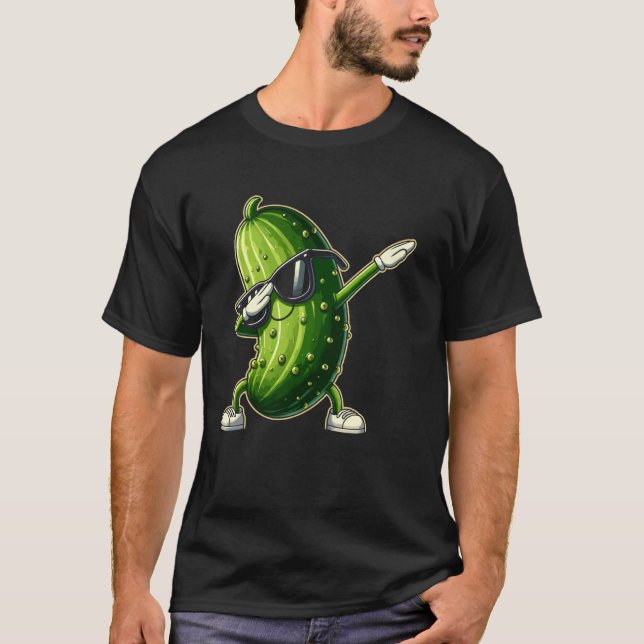 Dabbing Gurken Gemüse Lebensmittel Jar Lover F T-Shirt (Vorderseite)