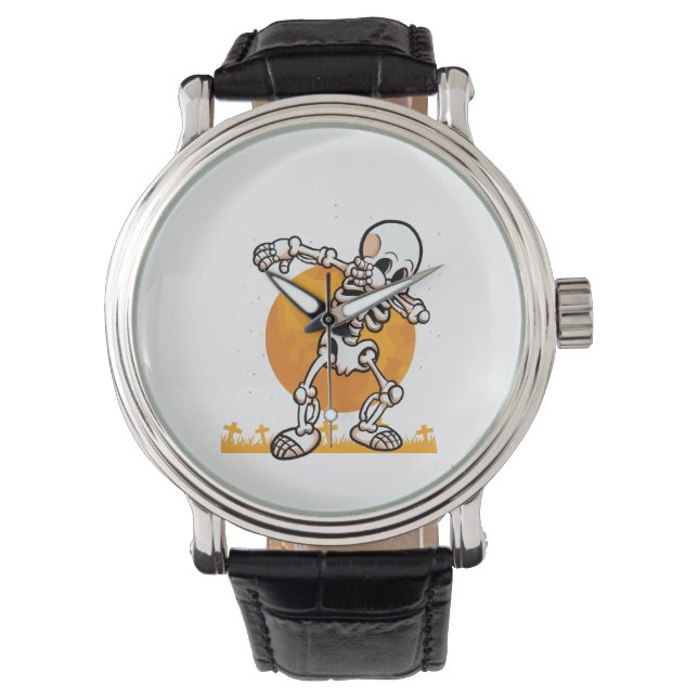 Dabbing Halloween Armbanduhr (Vorderseite)