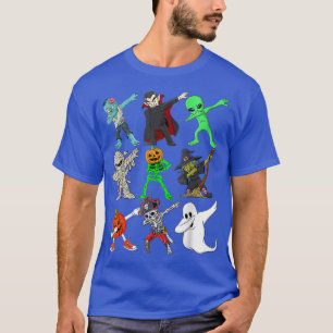 Dabbing Halloween Boys Skeleton Zombie Beängstigen T-Shirt