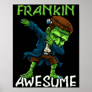 Dabbing Halloween Frankin Tolles Dab Jungen Kinder Poster
