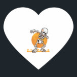 Dabbing Halloween Herz-Aufkleber<br><div class="desc">Dabbing Halloween</div>