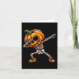 Dabbing Halloween Skeleton Boys Trick Leckerei Fun Karte