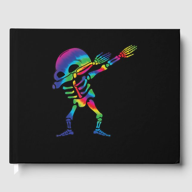 Dabbing Halloween Skeleton Dab Hip Hop Skull Gästebuch (Vorderseite)