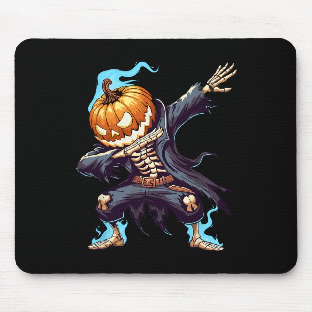 Dabbing Halloween Skeleton Monster Dab Spooky Boys Mousepad (Vorne)