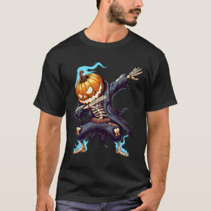 Dabbing Halloween Skeleton Monster Dab Spooky Boys T-Shirt
