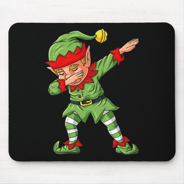 Dabbing Halloween Skeleton Zombie Beängstigend Pum Mousepad (Vorne)