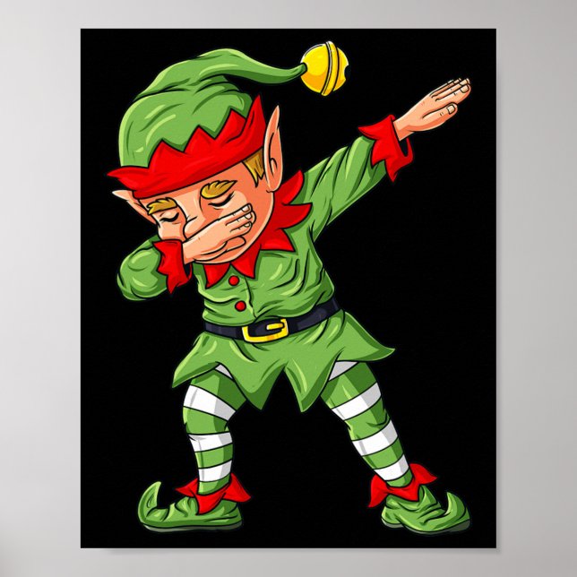 Dabbing Halloween Skeleton Zombie Beängstigend Pum Poster (Vorne)