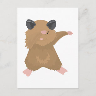 Dabbing Hamster Dance Funny Dab Dance Geschenk Ide Postkarte
