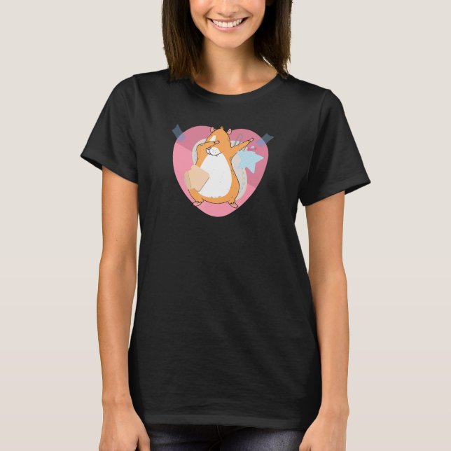 Dabbing Hamster Hamster Tierkatze T-Shirt (Vorderseite)