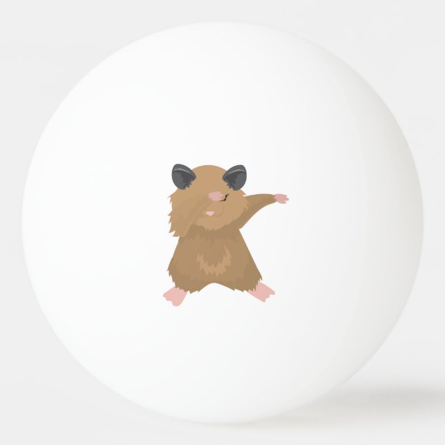 Dabbing Hamster Tanz Funny Dab Tanz Geschenk Tischtennisball (Vorderseite)