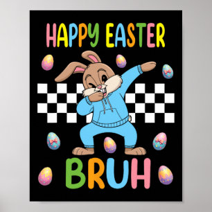 Dabbing-Hase Ostertag Eier Dab Jungen Mädchen Kind Poster