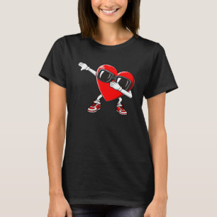 Dabbing Heart Boy Valentine Dab Liebe Valentines D T-Shirt