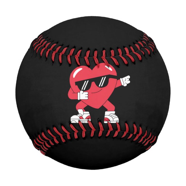 Dabbing Heart Funny Gifts Valentinstag Baseball (Vorderseite)