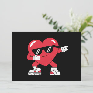 Dabbing Heart Funny Gifts Valentinstag Dankeskarte