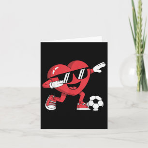 Dabbing Heart Player Soccer Valentinstag Boys Gi Karte