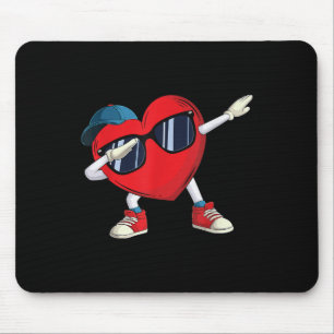 Dabbing Herz ab Cooler Valentinstag Kinder Jungen Mousepad