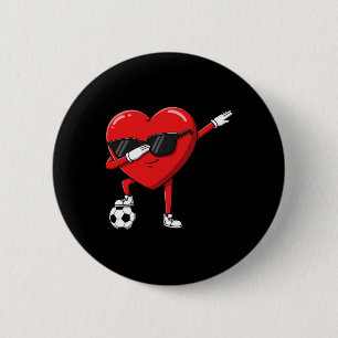 Dabbing Herz Dab Süßer Valentinstag Jungen Fußball Button