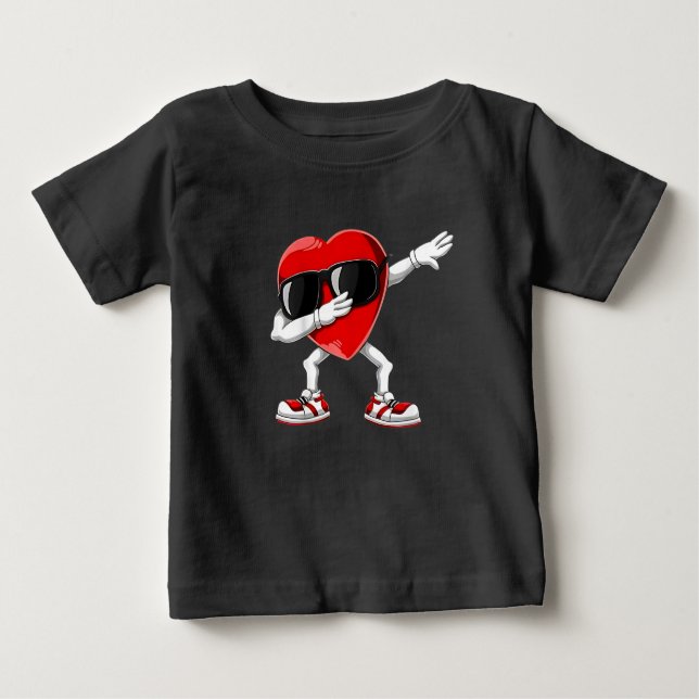 Dabbing Herz Funny Geschenke Mens Kinder Jungen Va Baby T-shirt (Vorderseite)