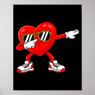 Dabbing Herz Lustiges Kleinkind Mädchen Jungen Val Poster