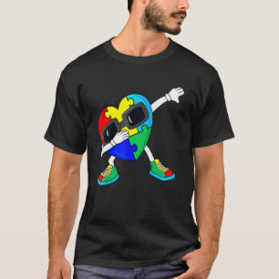 Dabbing Herz Puzzleteile Autismus Dab Jungen Mädch T-Shirt