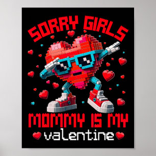 Dabbing Herz Sorry Mädchen Mami Valentinstag Gebäu Poster
